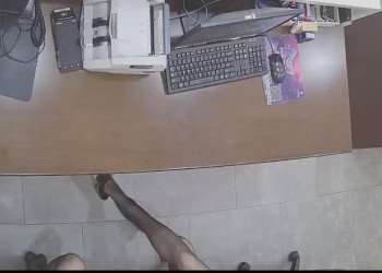 Get more closer to her dangling shoeplay black nylon feet 