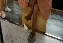 It's a great opportunity to watch lady's feet as her buying shoes 29