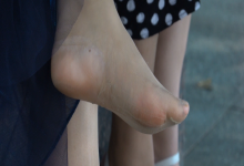 Middle age lady's sexy nylon sole 8