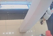 The jewelry store hostess in white dress great dipping shoeplay 18