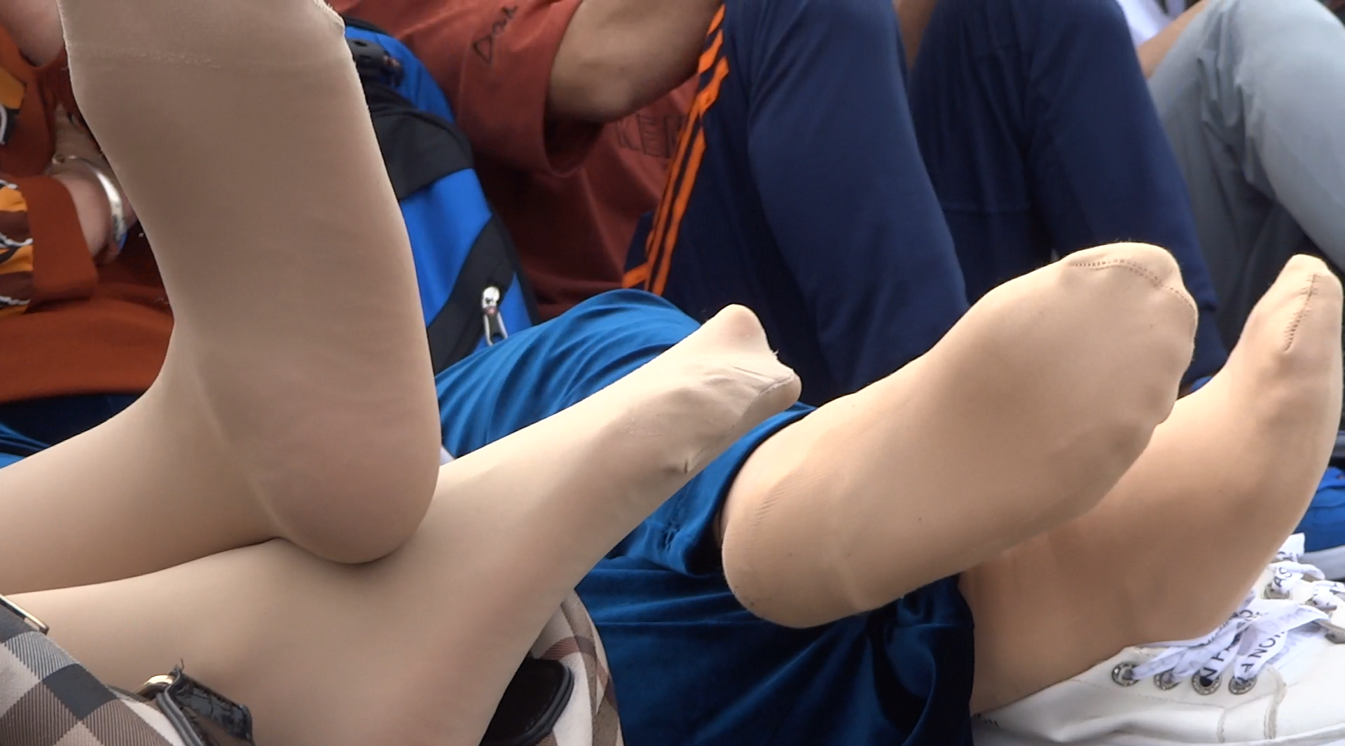 Two pairs of nylon feet