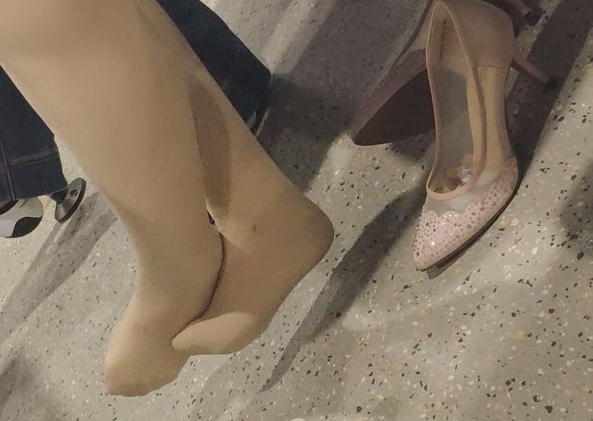 he lady show us her cute sole 26