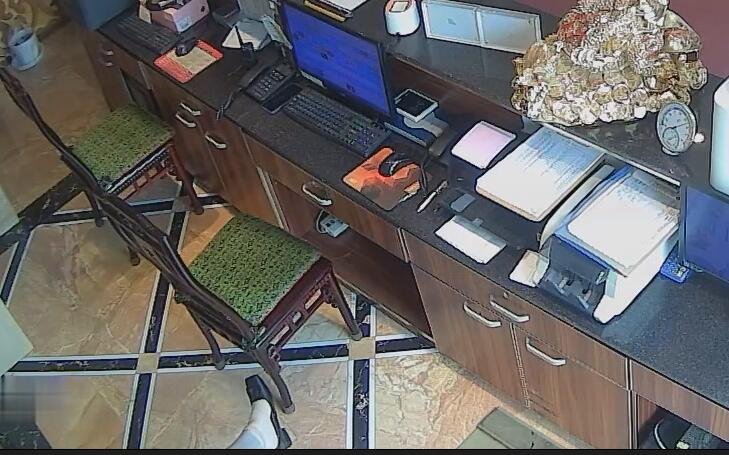 The hotel receptionist in nylon great dangling dipping and shoeplay 7