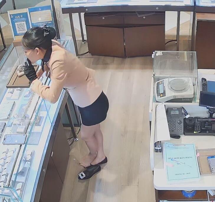 Why is she the only one not in stockings?